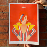 Bowie A3 Risograph Print