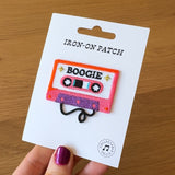 Cassette Embroidered, Iron-on Patch