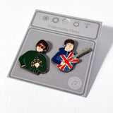 Liam and Noel Enamel Pin Set