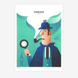Sherlock A3 Risograph Print