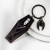 Edward Gorey Dracula Keychain with Bat Charm