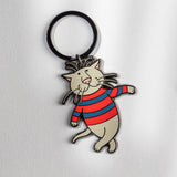 Edward Gorey Sweater Cat Keychain