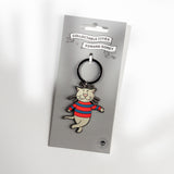 Edward Gorey Sweater Cat Keychain
