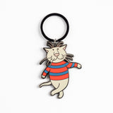 Edward Gorey Sweater Cat Keychain