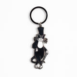 Edward Gorey Top Hat Cat Keychain