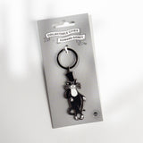 Edward Gorey Top Hat Cat Keychain