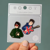 Liam and Noel Enamel Pin Set