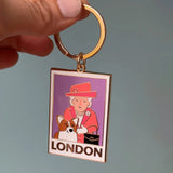 Queen & Corgi Keyring