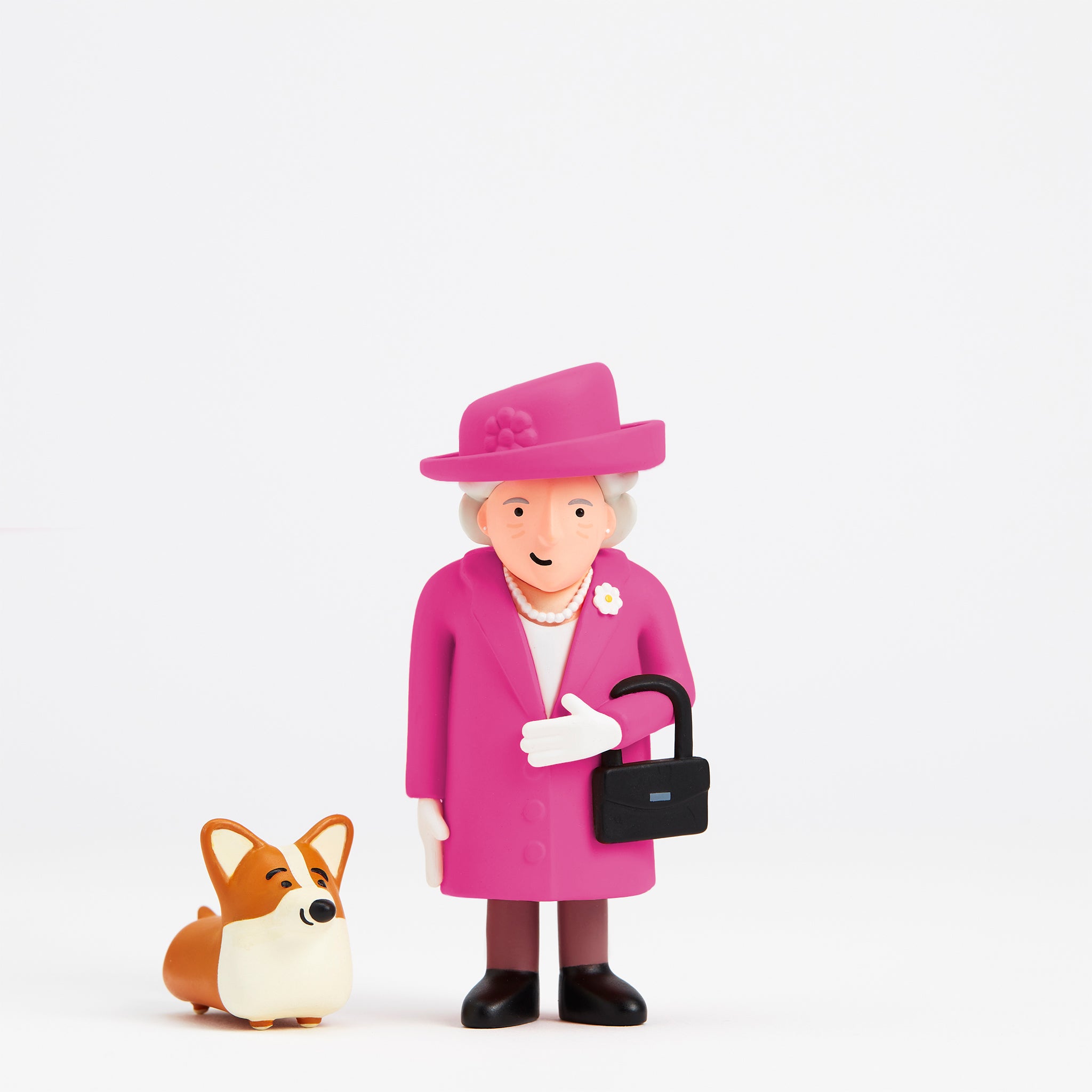 Pink Queen and Corgi