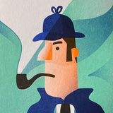 Sherlock A3 Risograph Print